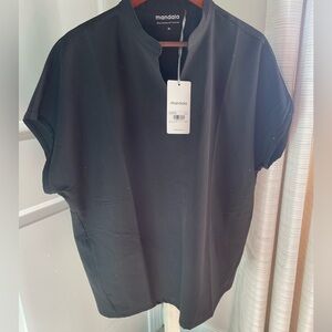 Mandarin Dolman Top.  Black, size XL.